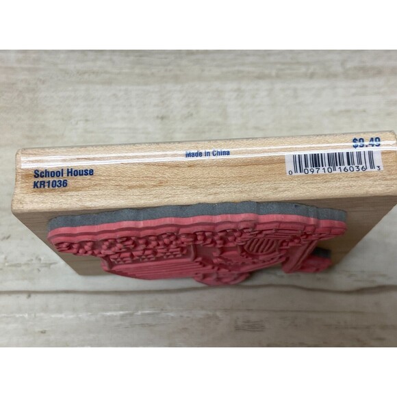 2007 Stampabilities School House Wood Mounted Rubber Stamp - Picture 5 of 6